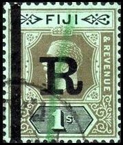 Stamp, King George V (1865-1936), Fiji- Revenue Stamps,  , Crowns and Coronets, Famous People, Heads of State, Kings, Men, Royalty