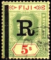 Stamp, King George V (1865-1936), Fiji- Revenue Stamps,  , Crowns and Coronets, Famous People, Heads of State, Kings, Men, Royalty