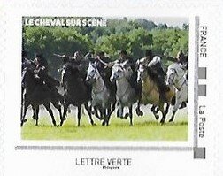 Stamp, The Horse on Scene 1, France- Personalized stamps,  , Animals (Fauna), Equestrianism and horse riding, Horses