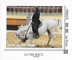 Stamp, The Horse on Scene 2, France- Personalized stamps,  , Animals (Fauna), Equestrianism and horse riding, Horses
