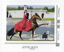 Stamp, The Horse on Scene 3, France- Personalized stamps,  , Animals (Fauna), Equestrianism and horse riding, Horses