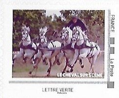 Stamp, The Horse on Scene 4, France- Personalized stamps,  , Animals (Fauna), Equestrianism and horse riding, Horses, film