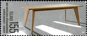 Stamp, MGO 180 dining room table by G. M. Olafsdóttir and O. Thórdh, Iceland,  