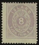 Stamp, Figure with crown, Iceland,  , Numbers