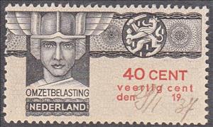 Stamp, Nederlandsche Spoorwegen, 1924-1930, Netherlands- Revenue Stamps,  , Coats of Arms, Gods and goddesses