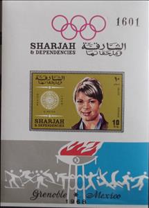 Souvenir Sheet, D. Meyer, Sharjah,  , Olympic Games, Sports