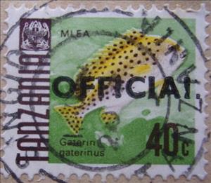 Stamp, Sweetlips (Gaterin gaterinus), Tanzania,  , Animals (Fauna), Fishes, Sea Life