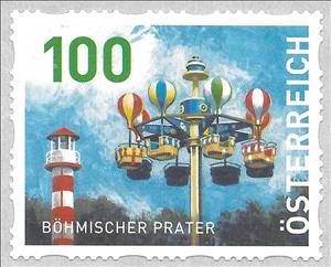 Stamp, Bohemian Prater, Austria,  , Amusement Parks, Parks