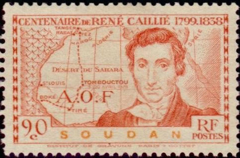 Rene Caillie and Map of Northwestern Africa