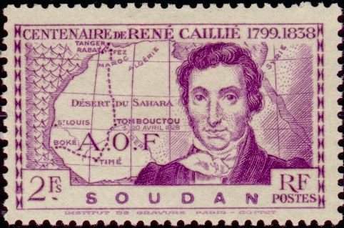Rene Caillie and Map of Northwestern Africa