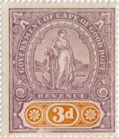 Stamp, Allegory of Hope, Cape of Good Hope- Revenue Stamps,  , Gods and goddesses, Mythology