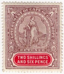 Stamp, Allegory of Hope, Cape of Good Hope- Revenue Stamps,  , Gods and goddesses, Mythology