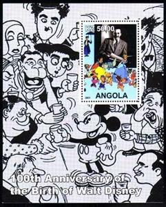 Souvenir Sheet, 100th Anniversary of the Bird Walt Disney, Cinderellas,  , Anniversaries and Jubilees, Disney, Famous People