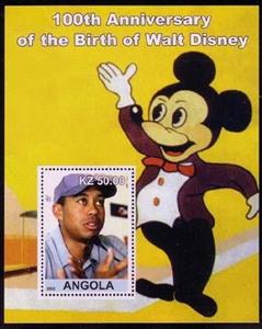 Souvenir Sheet, 100th Anniversary of the Bird Walt Disney, Cinderellas,  , Anniversaries and Jubilees, Disney, Famous People
