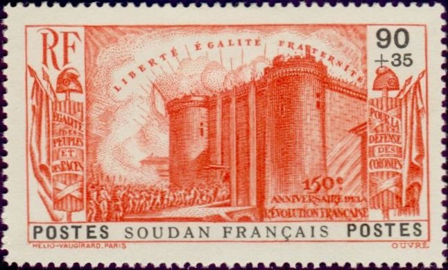 150th anniv. of the French Revolution (SOUDAN)