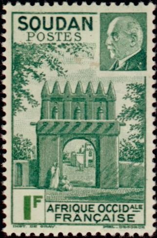 Door of Djenne and effigy of Marshal Petain