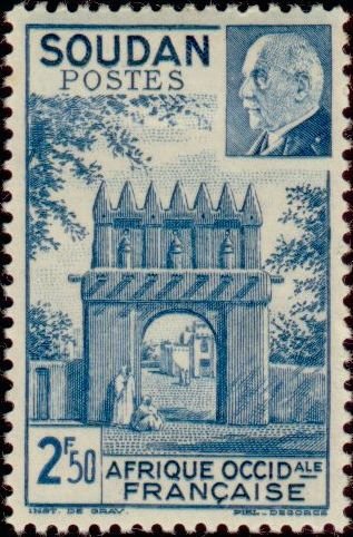 Door of Djenne and effigy of Marshal Petain