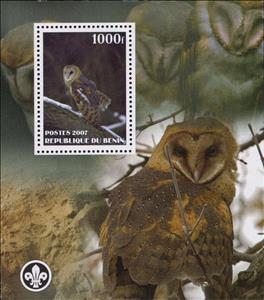 Souvenir Sheet, Owls, Cinderellas,  , Animals (Fauna), Birds, Owls