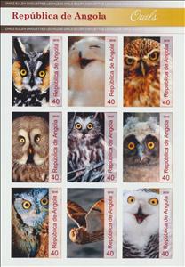 Mini Sheet, Owls, Cinderellas,  , Animals (Fauna), Birds, Owls