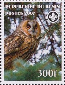 Stamp, Owls, Cinderellas,  , Animals (Fauna), Birds, Owls