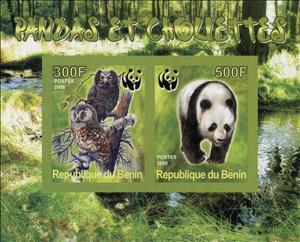 Mini Sheet, Owls and Koalas, Cinderellas,  , Animals (Fauna), Birds, Owls, Pandas