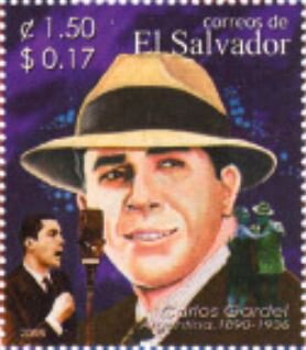 Stamp, Carlos Gardel, 1890-1936, El Salvador,  , Famous People, Musicians