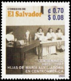 Stamp, Nuns, El Salvador,  , Religion, Women