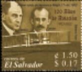 Stamp, The Wright Brothers, El Salvador,  , Anniversaries and Jubilees, Aviation, Famous People, Pilots