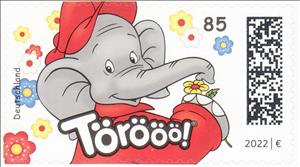 Stamp, Benjamin Blümchen, Germany, Federal Republic,  , Animals (Fauna), Cartoons, Comics, Elephants, Mammals