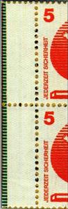 Booklet Pane, Booklet Pane-accident prevention, Germany, Federal Republic,  , Occupational Safety and Health