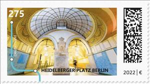 Stamp, Heidelberger Platz, Berlin, Germany, Federal Republic,  , Architecture, Public Transport, Stations