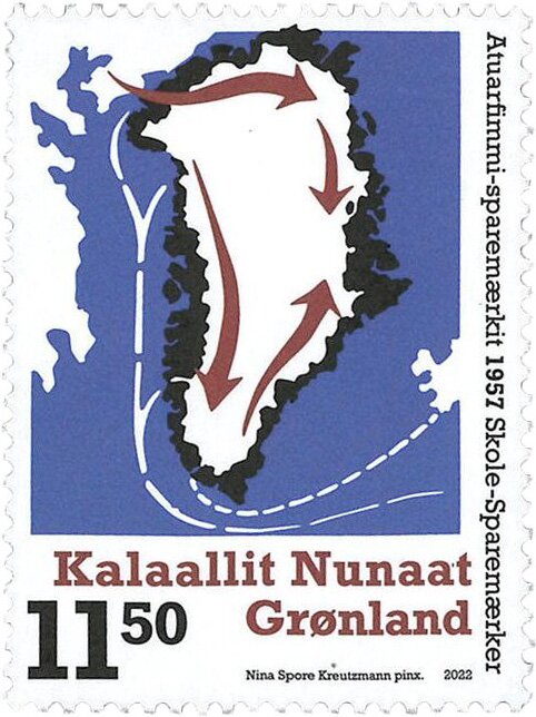Map of Greenland, 1957 Savings Stamp Design