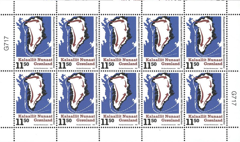 Map of Greenland, 1957 Savings Stamp Design