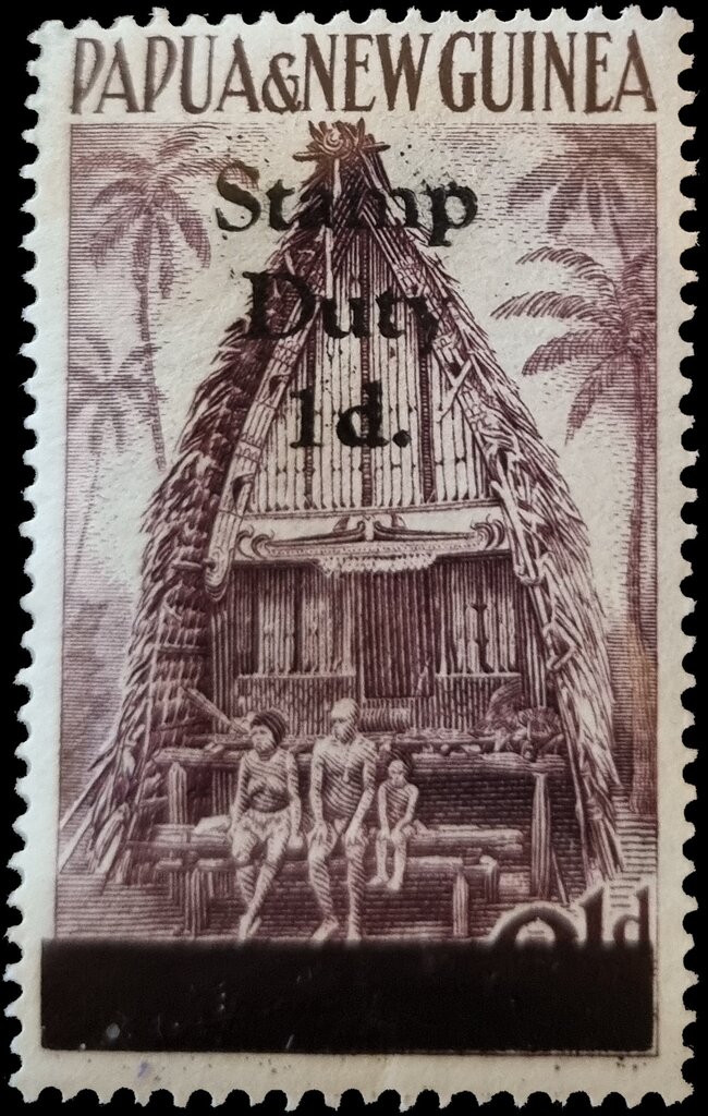 Kiriwina Chiefs House Stamp Duty Overprint