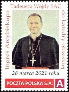 Stamp, Archbishop Tadeusz Wojda's Ingres SAC to the Oliwa Cathedral, Personalized and Private Mail Stamps,  , Bishops, Clergy, Famous People, Religion