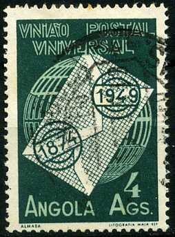 Stamp, Symbols of UPU, Angola,  