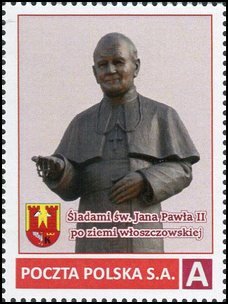 Stamp, In the footsteps of St. Jana Pawła II on the Włoszczowa land, Personalized and Private Mail Stamps,  , Clergy, Famous People, Popes, Religion