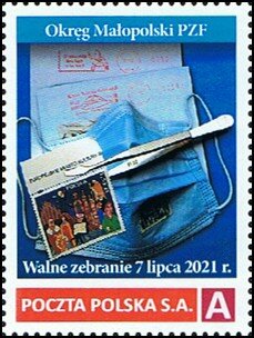 Stamp, Małopolska District PZF General Assembly July 7, 2021., Personalized and Private Mail Stamps,  , Letters (Mail), Philately, Stamps