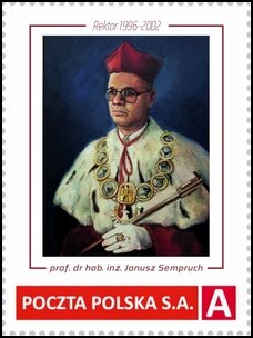 Stamp, prof. dr hab. Eng. Janusz Sempruch Rector 1996-2002, Personalized and Private Mail Stamps,  , Clergy