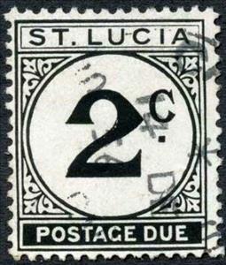 Stamp, Postage Due - New Currency, Saint Lucia,  