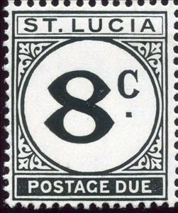 Stamp, Postage Due - New Currency, Saint Lucia,  
