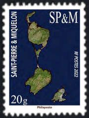 Map of St. Pierre and Miquelon 20g Blue