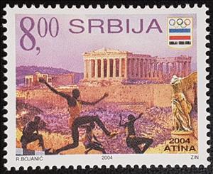 Stamp, 2004 Summer Olympic Games, Athens, Serbia and Montenegro,  , Olympic Games