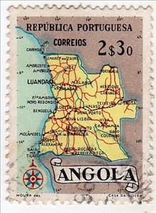 Stamp, Map of Angola, Angola,  , Maps