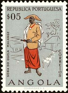 Stamp, Chief of Quela, Angola,  , Folklore, Suits and Costumes