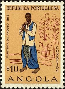 Stamp, Piper, Angola,  , Folklore, Suits and Costumes