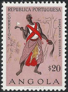 Stamp, Dancer from Quibala, Angola,  , Folklore, Suits and Costumes