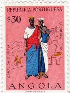 Stamp, Angolans Quibala, Angola,  , Folklore, Suits and Costumes