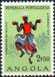 Stamp, Angolans Bocoio, Angola,  , Folklore, Suits and Costumes