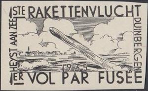 Stamp, Launching of the Rocket, Belgium,  , Postal Traffic, Rockets, Sea